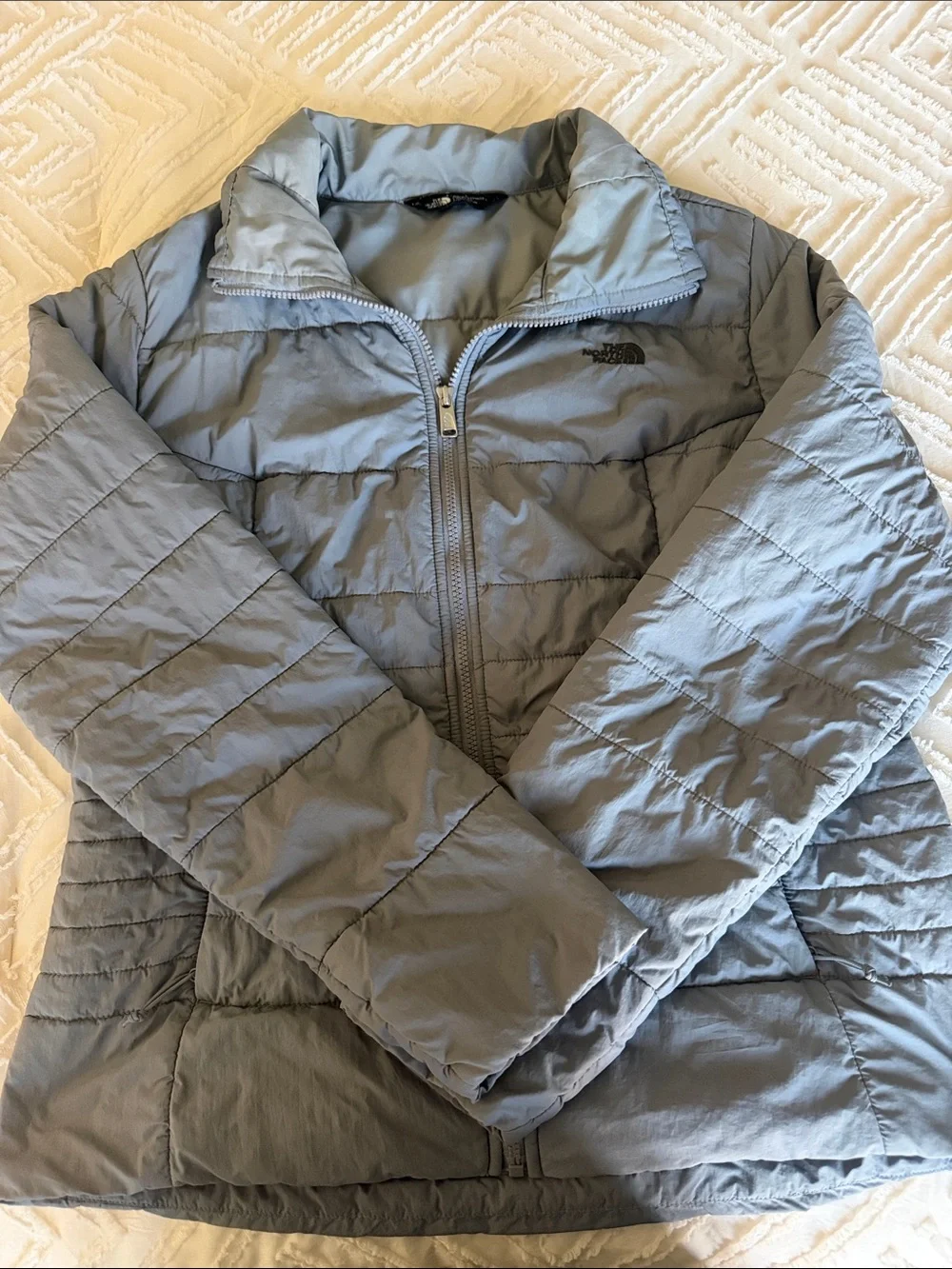 The North Face Women's Light Grey Quilted Puffer Jacket